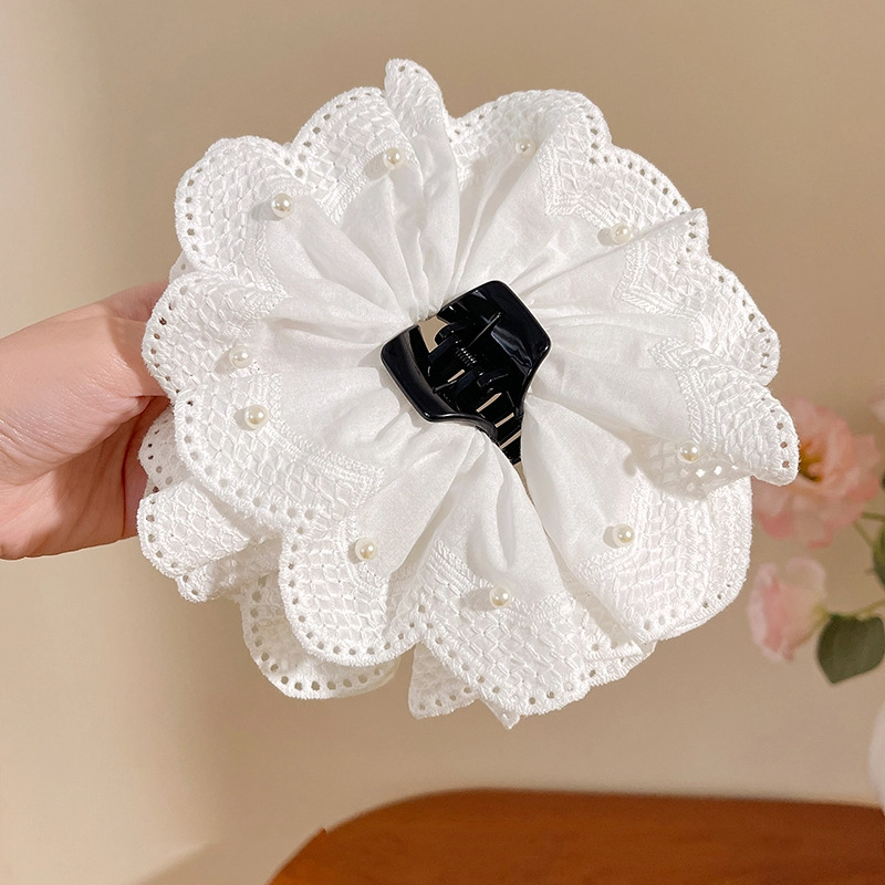 New Korean-Style Lace Hair Clip, Korean Lazy Fashion Versatile Ponytail Clip, Back of the Head Hair Clip, Hair Accessory Clip