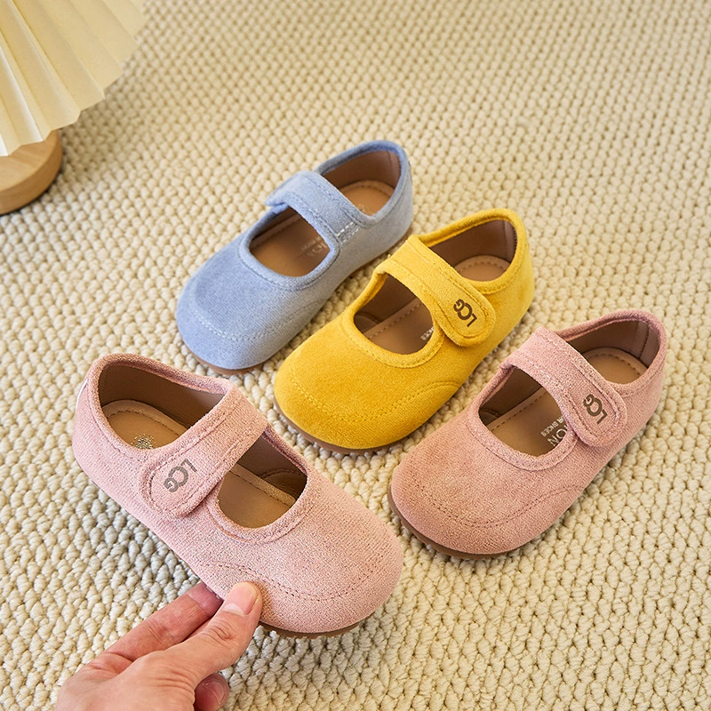 Детские французские балетки весна-осень 2025, новые корейские туфли для девочек, мягкая подошва, туфли-лодочки, ботинки