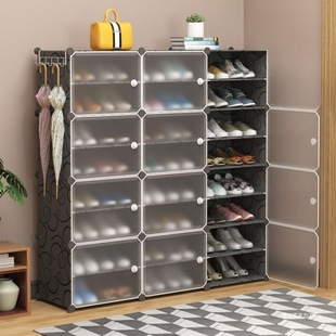 The shoe cabinet can be folded and pulled with 40 pairs of shoes and shoe racks. The door enters the door and the wall shoes are durable and multi-layer plastic racks.