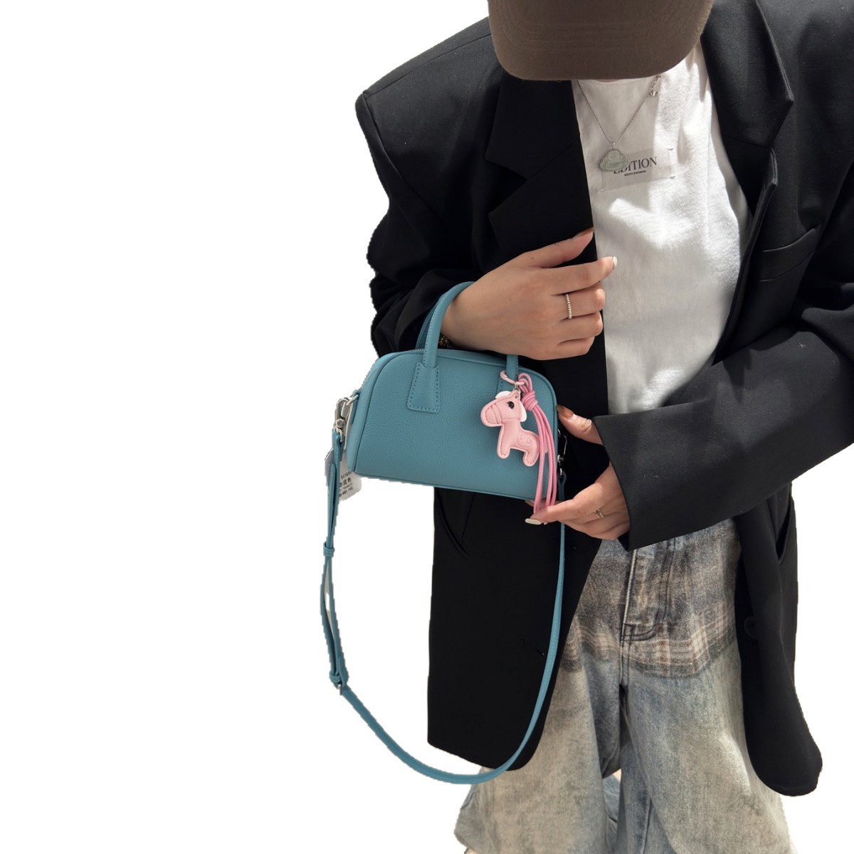 Boston Bowling Bag For Women 2026 New Arrival Trendy Exquisite Small Handbag Versatile Shoulder Crossbody Pillow Bag - Thumbnail 5