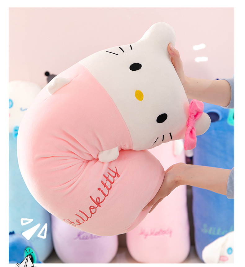 Cartoon Kuromi plush pillow, My Melody long plush toy, Sanrio sleeping companion, girl's gift