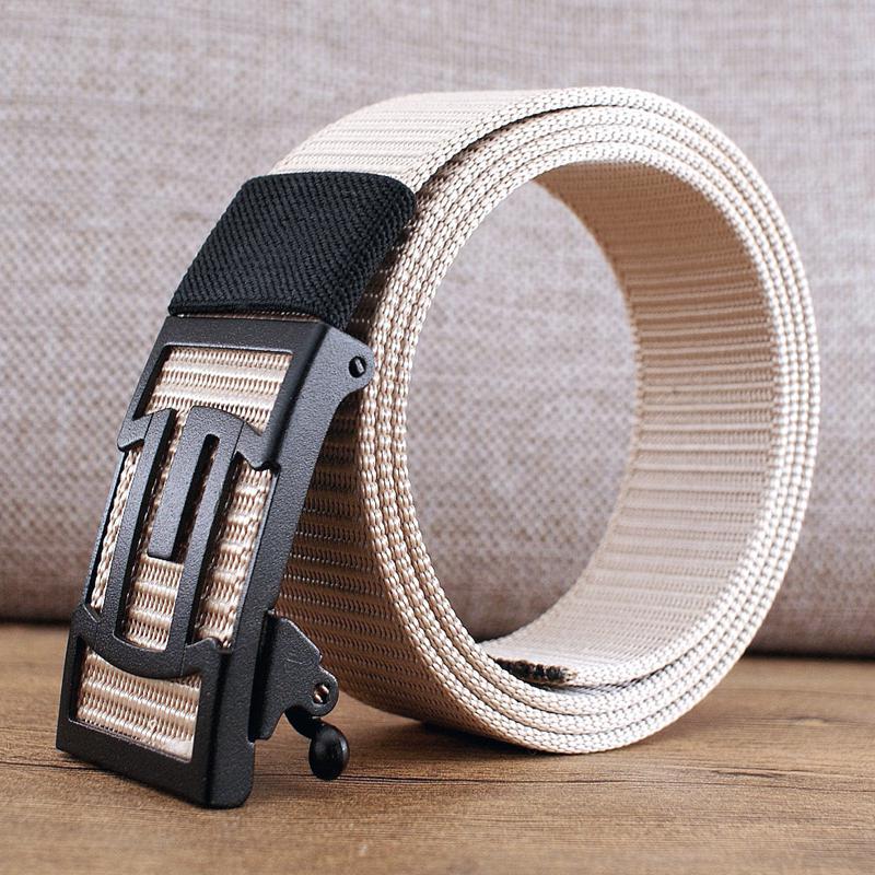 Cinturón automático de nailon ancho 35 mm para hombre uso diario