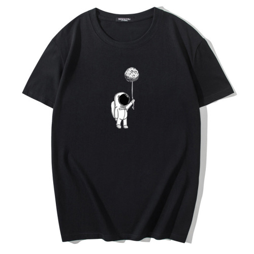 Men's T-shirt Short Sleeve New Summer Trend Cartoon Pure Cotton Loose Half Sleeve Base Shirt Casual Versatile Top