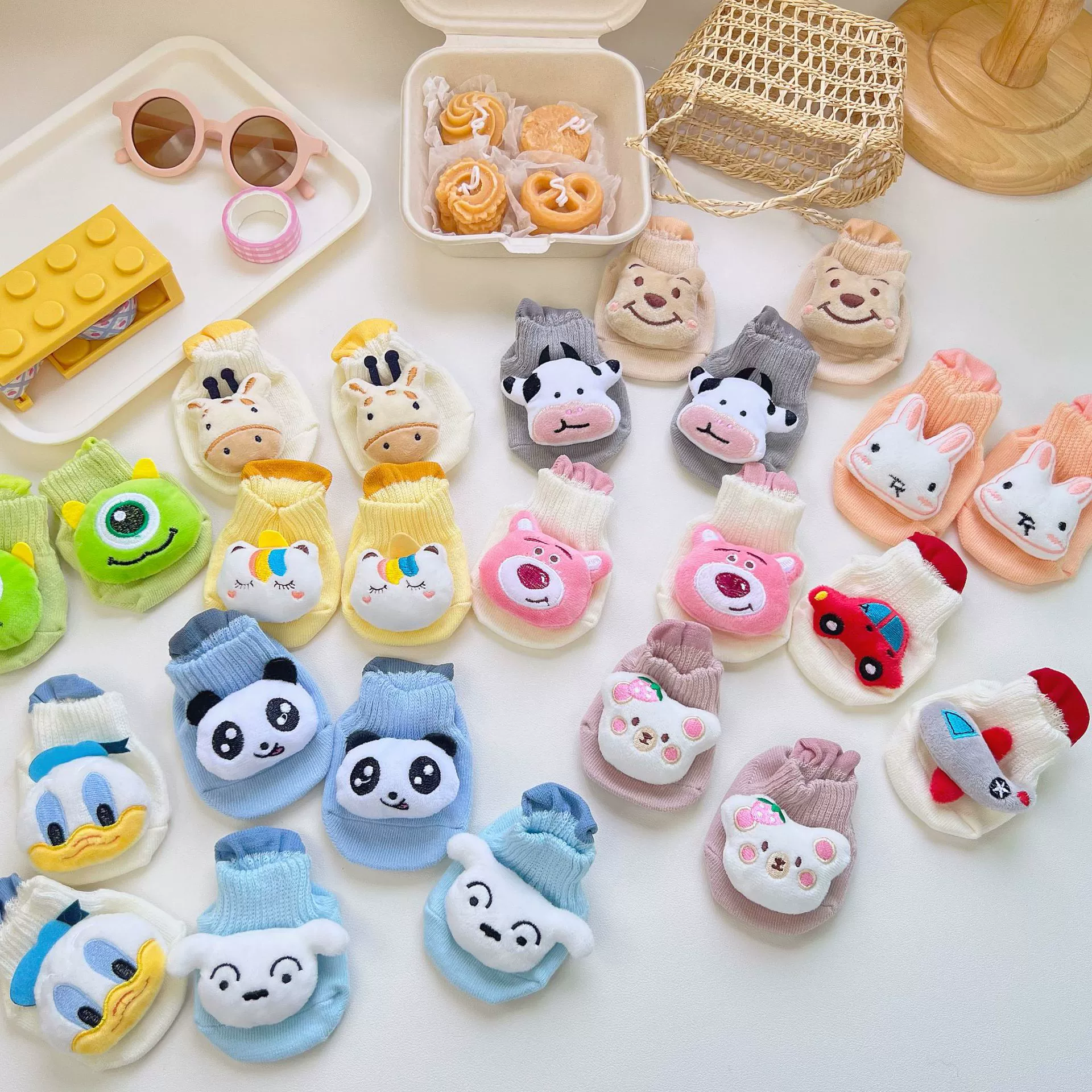 25 дюймов новые детские невидимые носки, хлопковые носки в горошек, кукольные детские носки, носки-тапочки для малышей, детские носки оптом