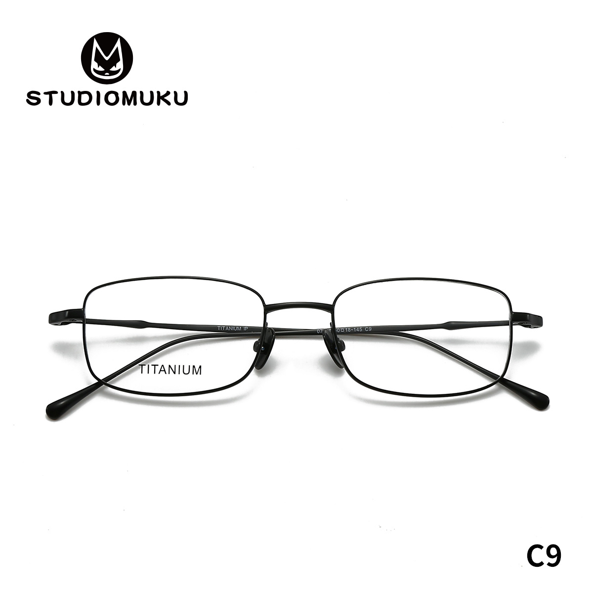STUDIOMUKU gafas de madera cool diseño único marco retro marco de gafas de negocios cómodo marco de gafas cuadradas