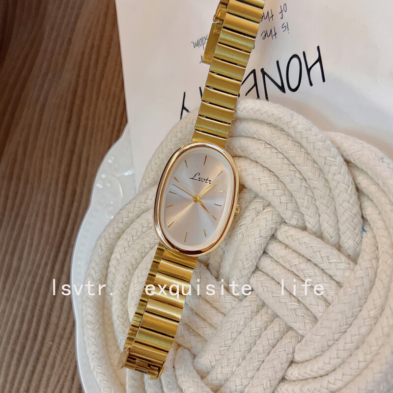 New Golden Middle Ancient Niche High Fashion Explosions Watch Small Gold Watch Women's Quartz Steel Band Women's Watch Wholesale