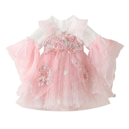 Children's new spring and summer underskirts Chinese style ancient costume skirts children's clothing Hanfu girls ancient style super fairy girls Tang suit