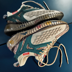 Men's Casual Sports Shoes, Coconut Shoes, Flyknit Mesh, Soft Sole Running Shoes, Winter New Fashion Dad Shoes, AJ Style