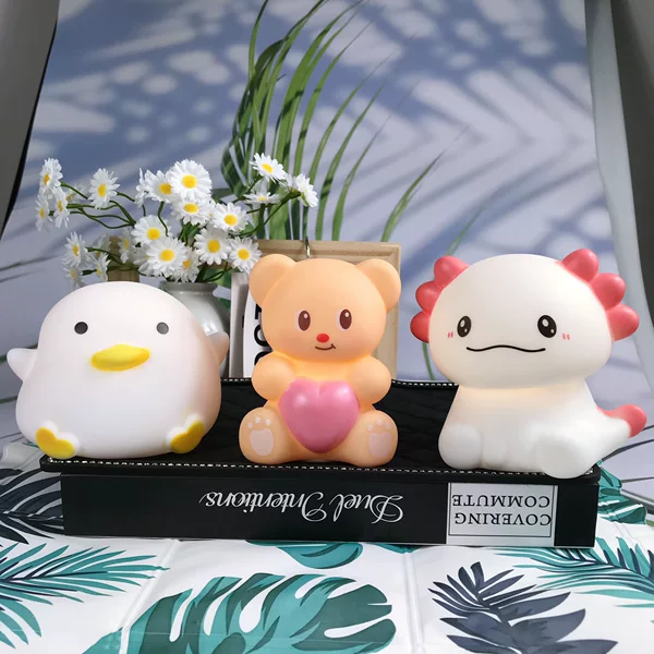 Brand New Bedroom Atmosphere Light, Cute Cartoon Tap-And-Play Lamp Series, Desktop Decoration Night Light Ornament