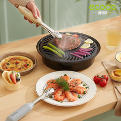 Kitchen Food Tongs, Stainless Steel & Silicone Clamps Designed for Searing Steaks—Heat-Resistant BBQ Tools Perfect for Grilling.