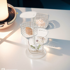 Powder puff storage box dust-proof multi-layer rotating cosmetic air cushion box makeup remover cotton transparent makeup egg storage shelf