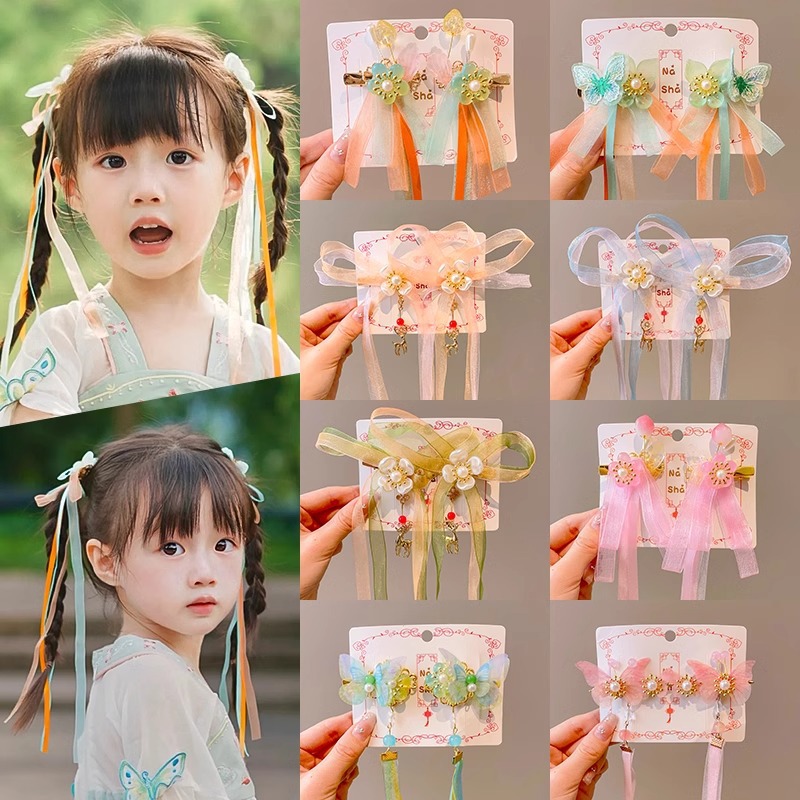 Niños flotantes bordillos brocas de cabello estilo antiguo estilo Han vestido