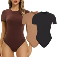 Kardashian SKIM * Та же двухслойная высокая эластичная ткань тонкая одежда для йоги с короткими рукавами и круглым вырезом