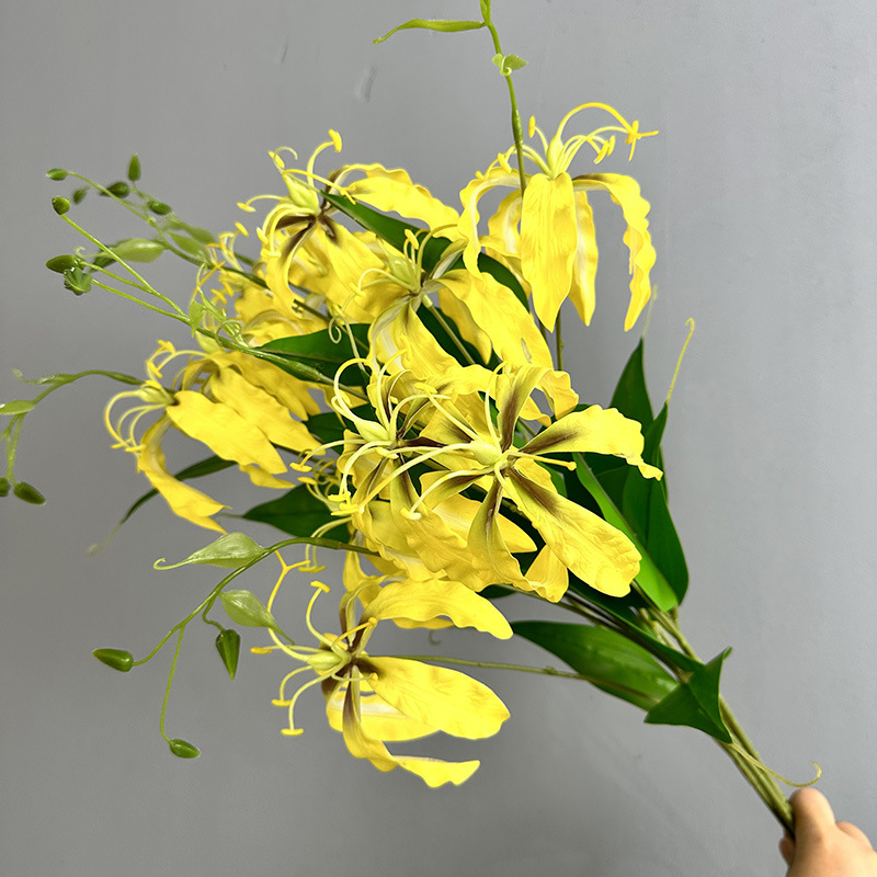 Artificial Flame Lily Nordic Style Home Decor For Wedding Flower_voghion.com