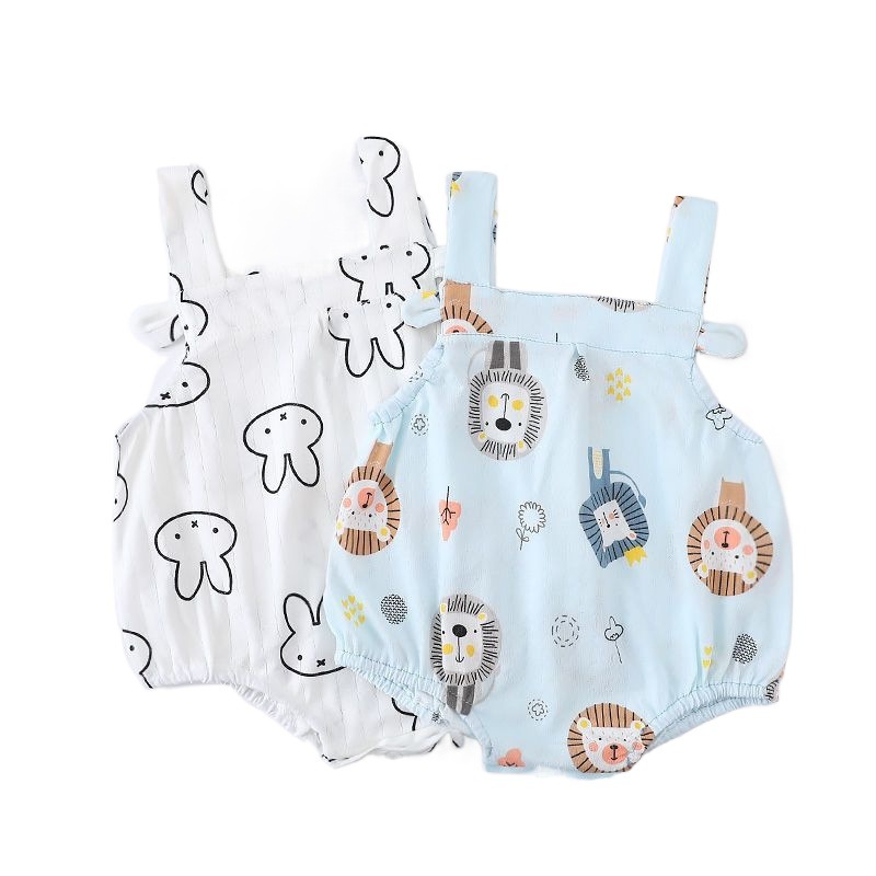 (2개) 세트 여름  랩 방귀 옷 어린이 0  1 세  여름 옷 하카야마 얇은  조끼