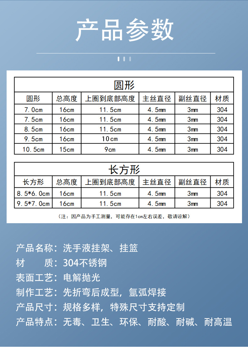 改洗手液挂篮参数