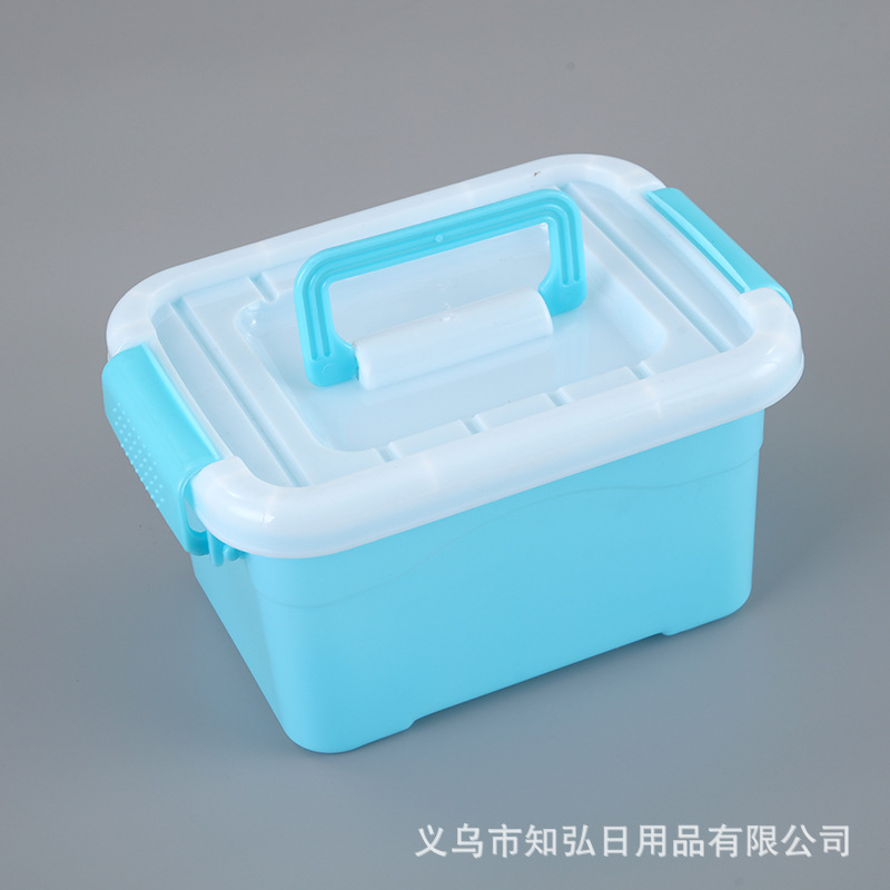 0.8 사각통(파란색 배경과 흰색 뚜껑)