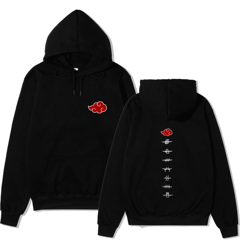 Japanese Anime Naruto Hoodie Men's and Women's Casual Hoodie Hoodie Organization Cloud Print Hoodie