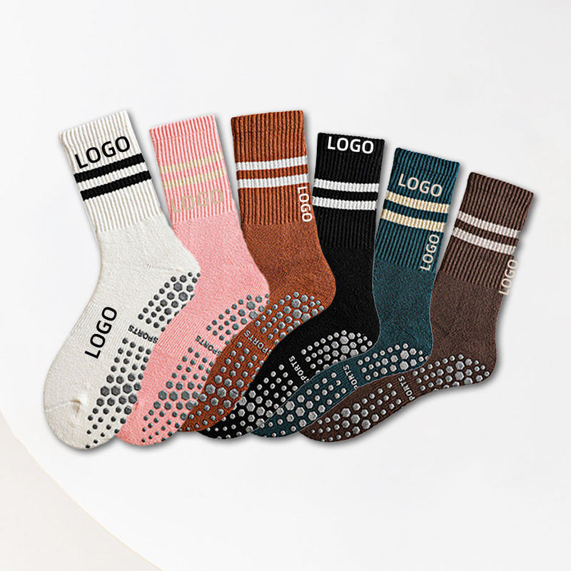 Non-Slip Rubber Socks, Custom-Designed Ballet Floor Dance Cotton Custom Logo Non-Slip Pilates Yoga Socks