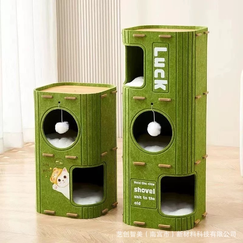 Al por mayor transfronterizo multicapa gato invierno caliente gato trepa marco gato árbol de gato agujero de gato agarrar placa cerrada casa de gatos