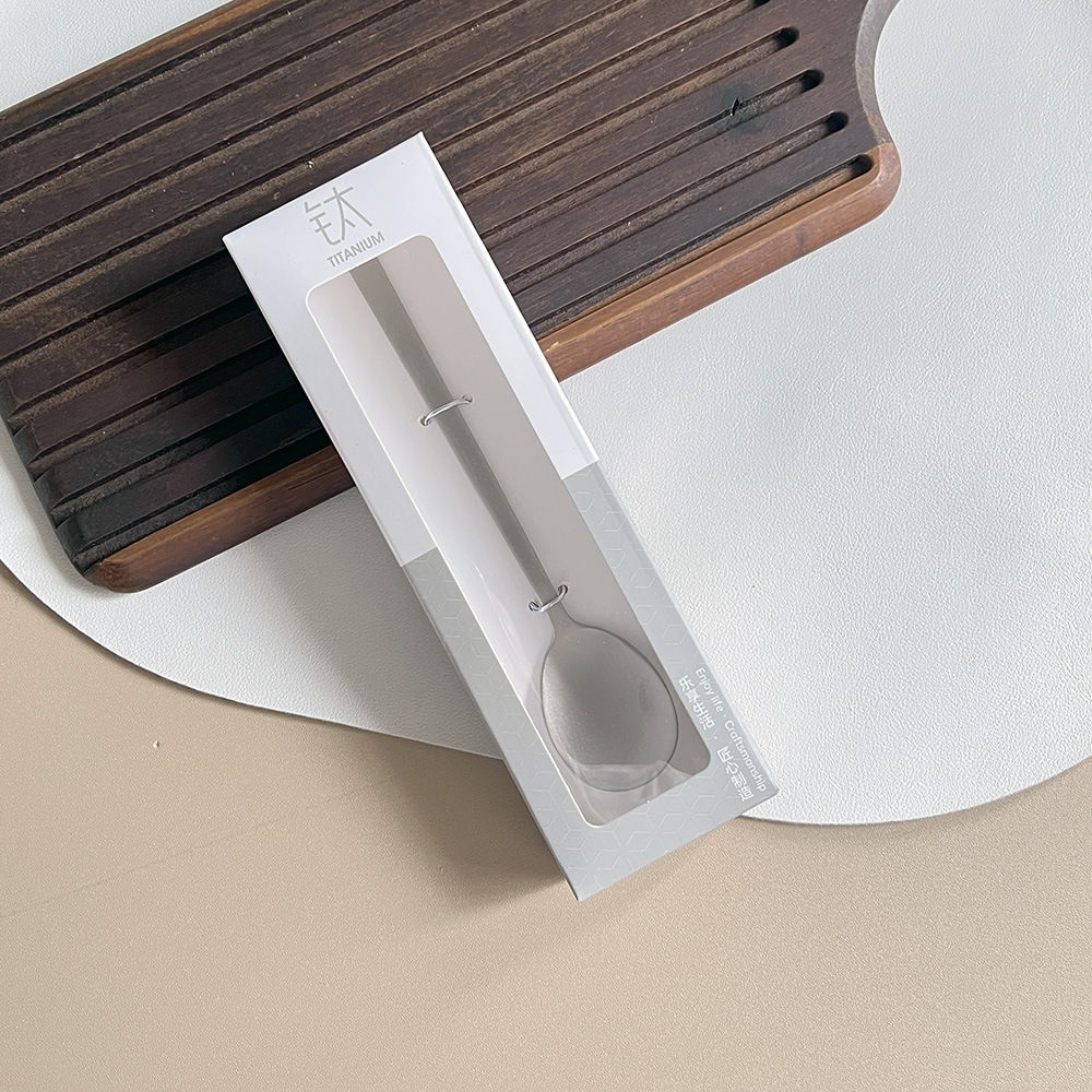 국산 순수 티타늄 2호 스푼(박스형)