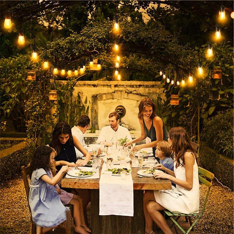 爆款欧规s14户外e27 e26美式防水灯串线 led灯圣诞节装饰庭院灯串