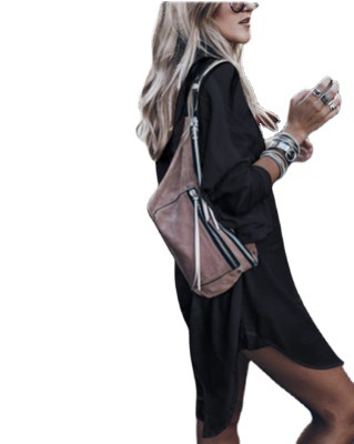 2023 Summer New Women's solid bomull pikékrage Lös Casual Top Shirt_voghion.com