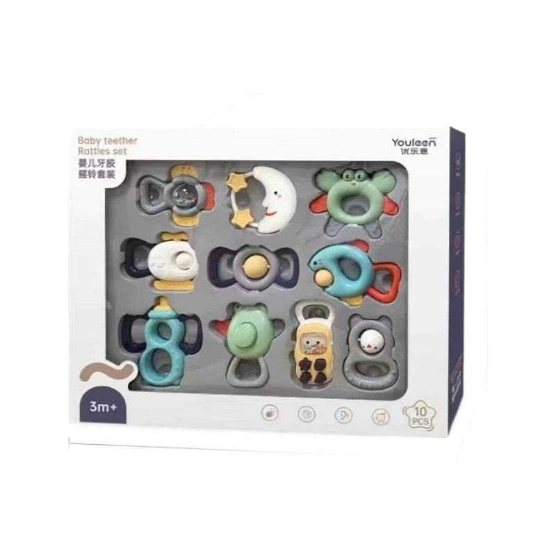 Палочка-игрушка Teether от YoLeOn, мешковина, набор, подарочная коробка для новорожденного, успокаивающая игрушка, 3–12 месяцев, подарок на день рождения