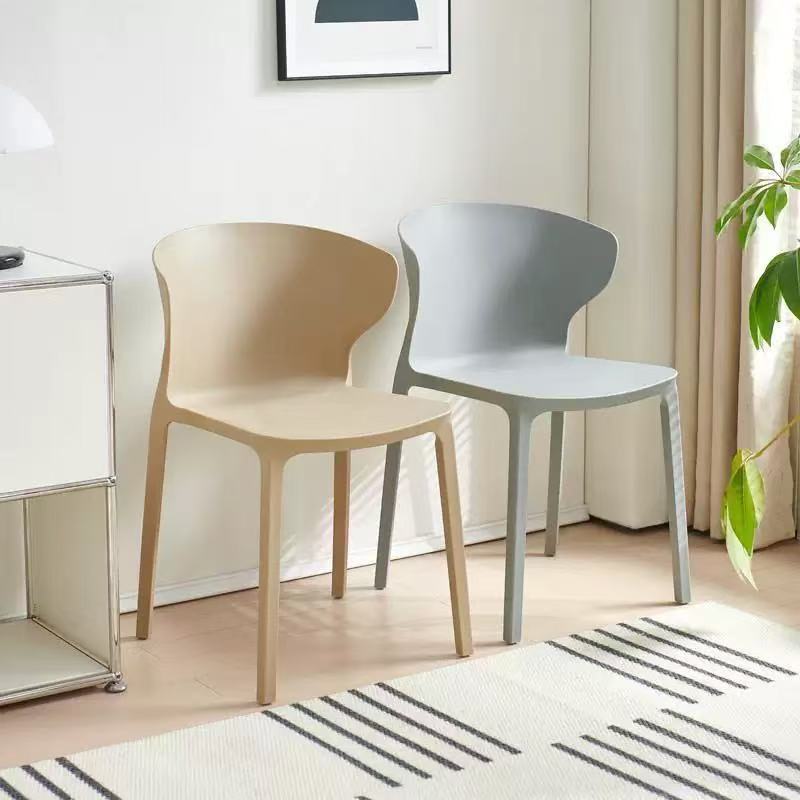 Modern Simple Plastic Chair, Home Dining Chair, Bedroom Office Study Chair, Leisure Chair, Backrest Dressing Stool, Elephant Ear