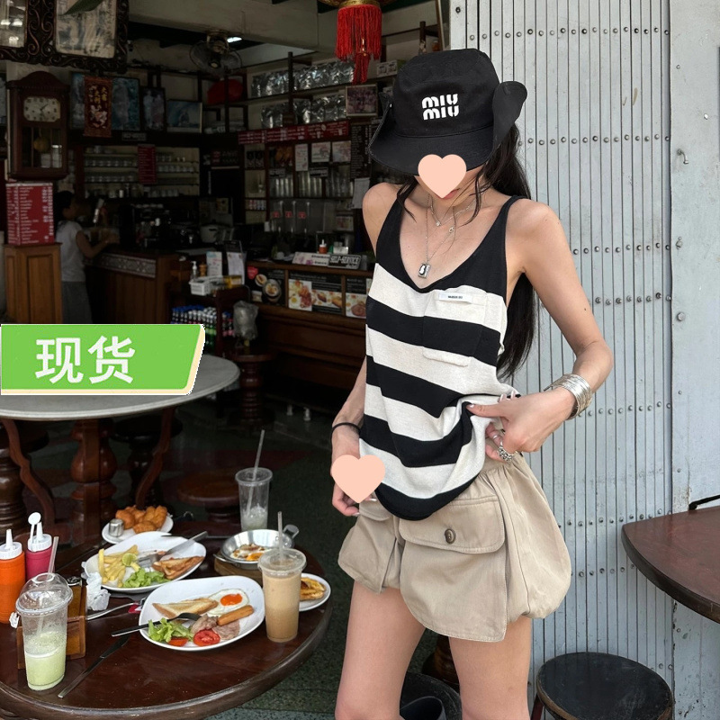 Khaki Workwear Shorts for Women, Summer Hot Girl Style, Low-Waisted Wide-Leg Straight Floral Shorts