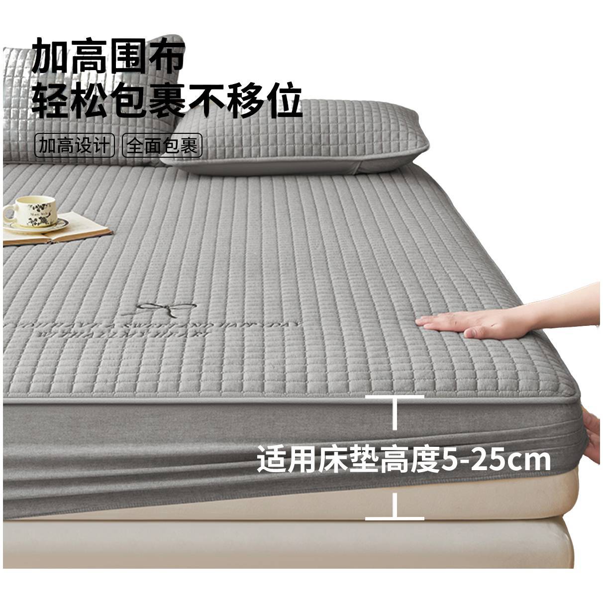 2025 nuevo estilo tipo A funda de cama acolchada de una sola pieza 2025 nuevo colchón de algodón cubierta protectora Simmons antideslizante