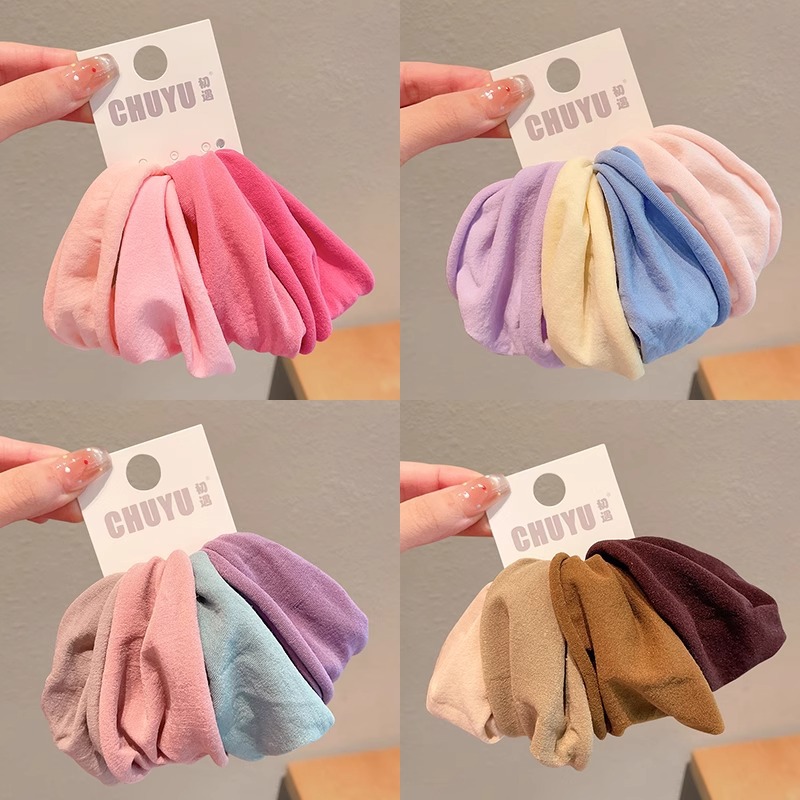 Cauda de caballo coreana de alta elasticidad máscara de color gruesa anillo de cabello de dopamina arco duradero no daña adornos para el cabello