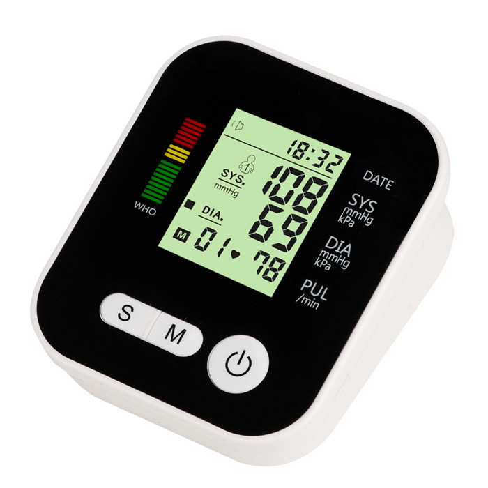 Exclusión transfronteriza para BP Minotor de voz esfigmomanómetro electrónico medidor de presión arterial doméstico presión arterial de alta precisión