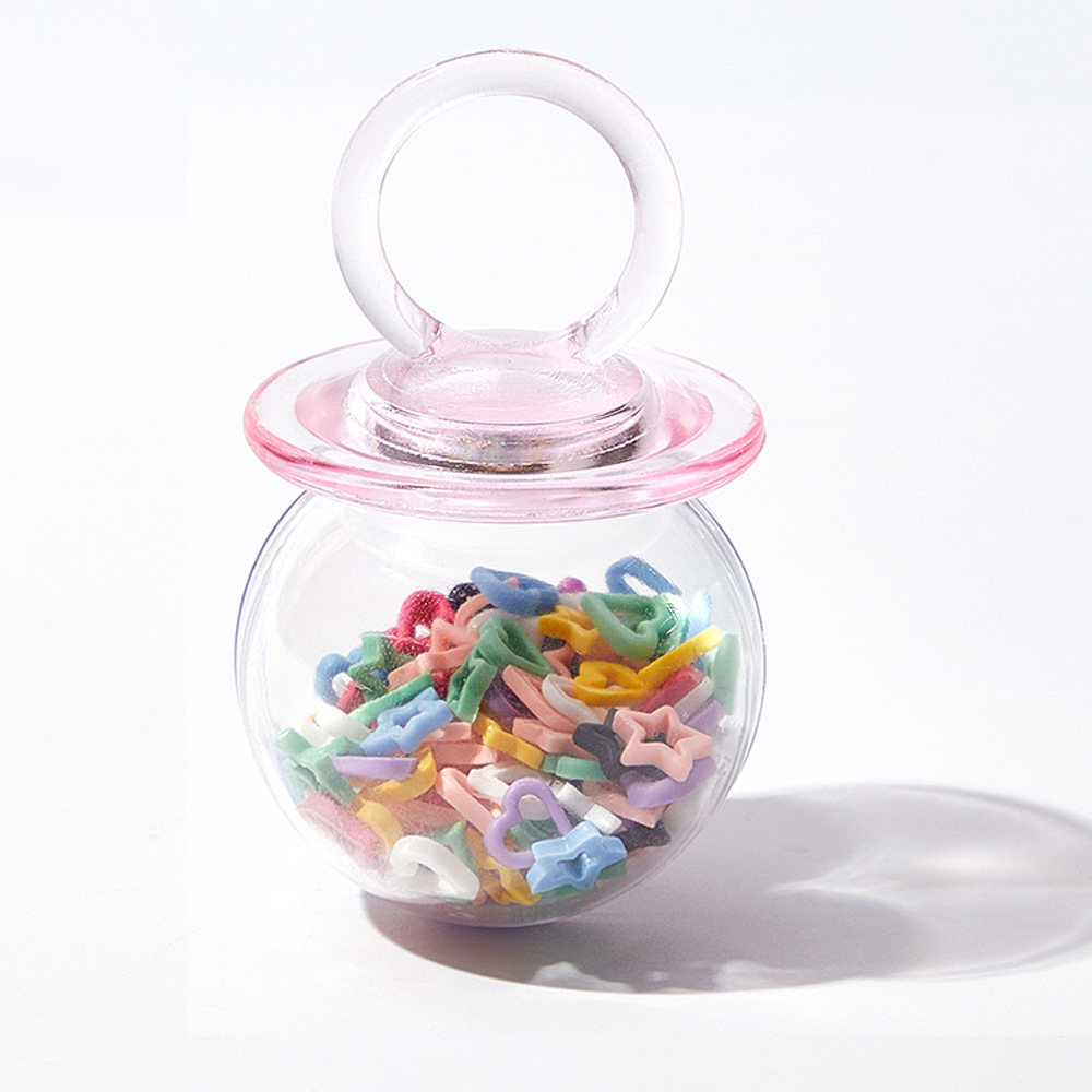 Mini caja de dulces en forma de chupete transparente babyshower para la decoración del banquete caja de embalaje pequeña creativa