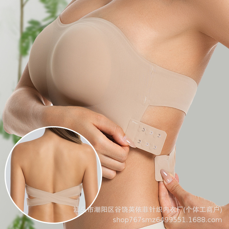 国境を越えた人気の女性用ストラップレスブラジャークロスサイドバックル下着Temu Shein同じスタイルヨーロッパとアメリカのAmazon oz|undefined