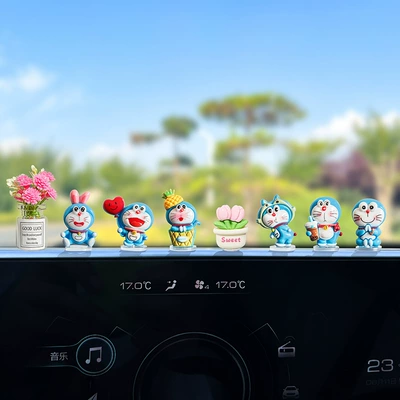 Car ornaments – Navigation Display Screen Decorations - multiple-options-available-see-details-page-happy-time-blessing-cat-6-styles-tulips-small-fresh-vase-free-traceless-stickers