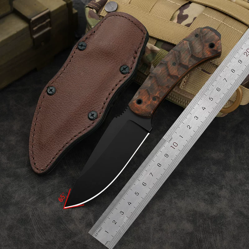 Winkler Woodcutter Outdoor Straight Knife Maple Handle Kydex Lined Sheath Pocket Knife Outdoor Knife Rescue Knife