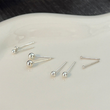 耳钉999纯银豆豆耳钉女款防过敏2025新款轻奢高级感百搭耳饰正品