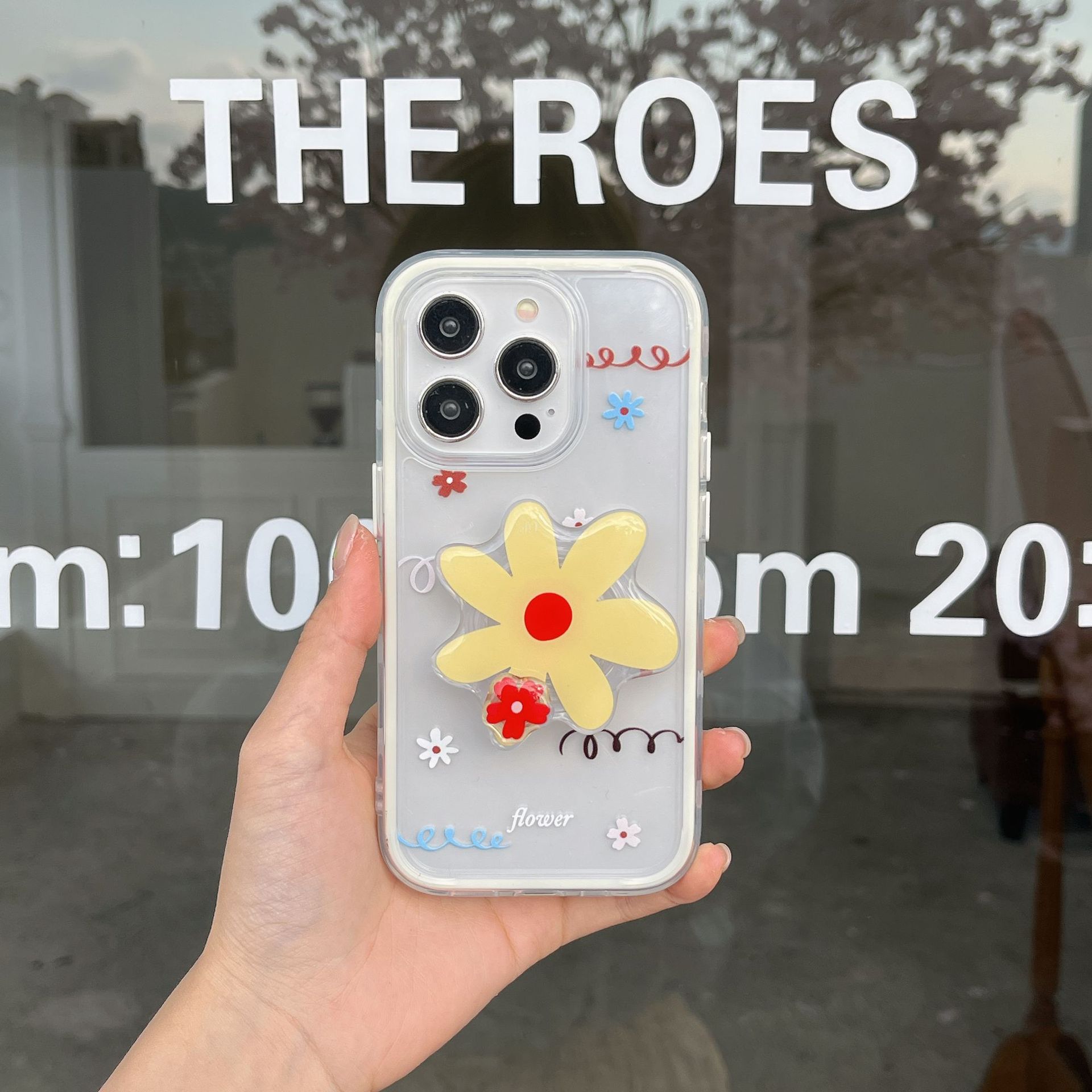 Flores de graffiti de nicho simples para Apple 16ProMax funda para teléfono móvil 15Pro Summer 14/13 Chicas 15PM