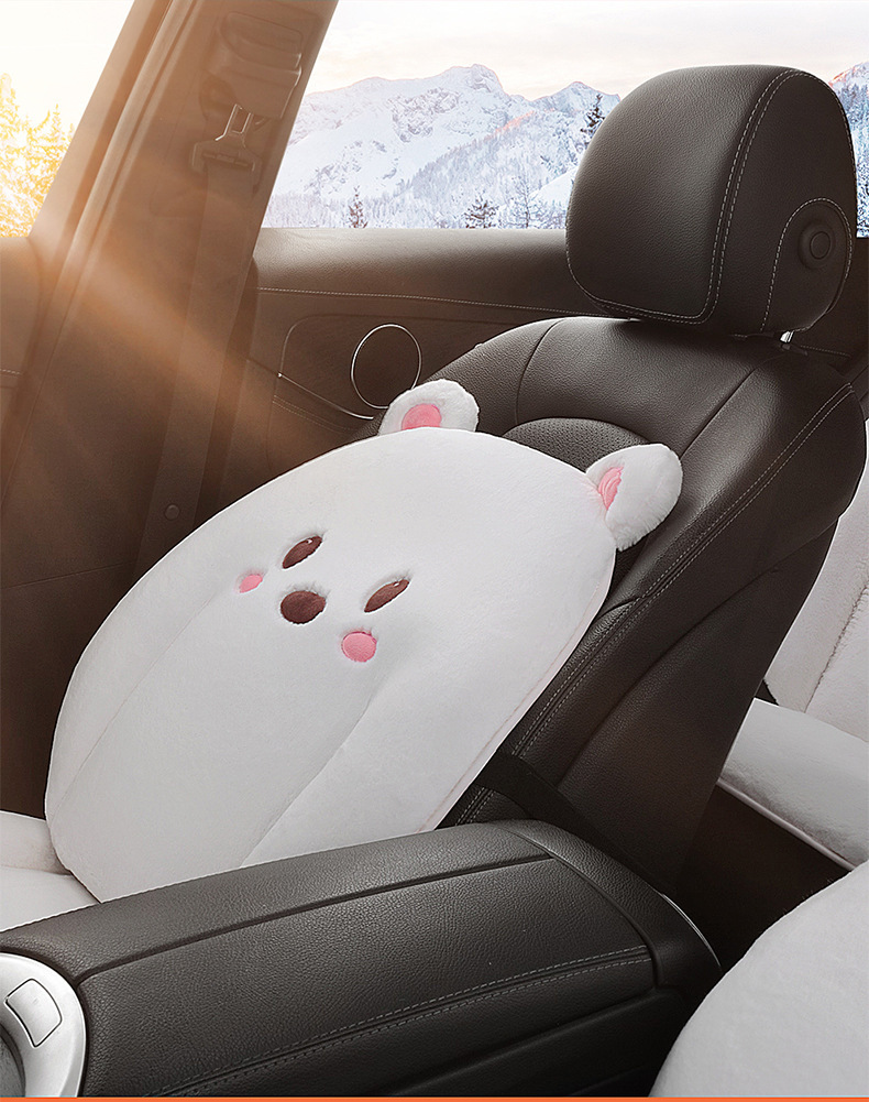 Thickened Car Seat Cushion Winter Short Rabbit Plush Warm Universal Seat Cover