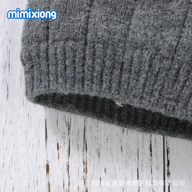 ins热卖秋冬款纯色婴儿针织帽