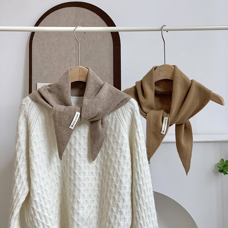 Bufandas de invierno y otoño sensación de atmósfera nueva moda de color sólido de punto bufandas de cuello bufandas bufandas de lana bufandas al por mayor