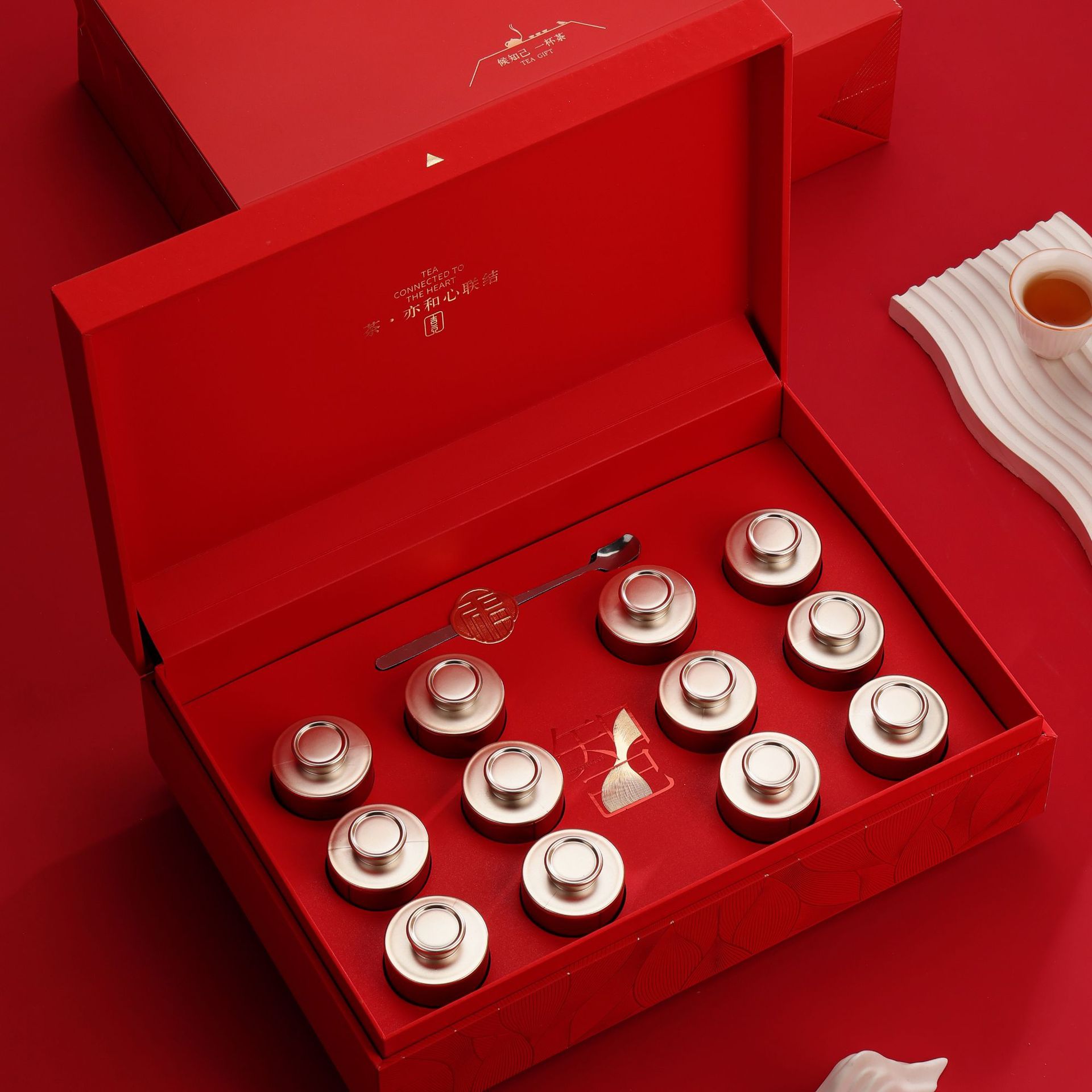 高档小罐包装盒空礼盒岩茶红茶绿茶通用小罐茶叶礼盒摆泡半斤空盒