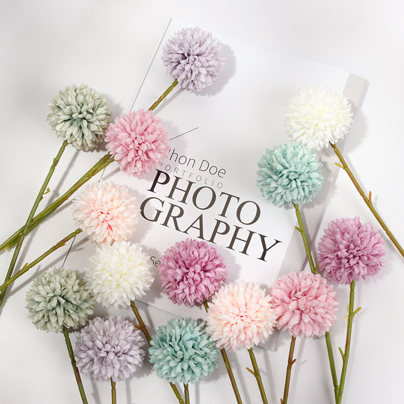 ins style simulation ping pong chrysanthemum photo props shooting with live manicure ornaments photography background cloth