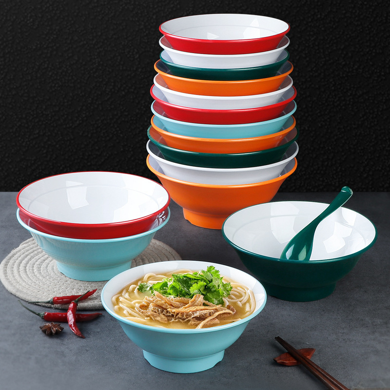 melamine noodle shop beef soup powder bowl commercial imitation porcelain stewed noodles bowl hot and sour powder Daoxiao Noodles special bowl spicy hot bowl
