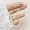 213- (4cm) Gold Pigment Circle Mosquito Repellent Disc Ear Clip