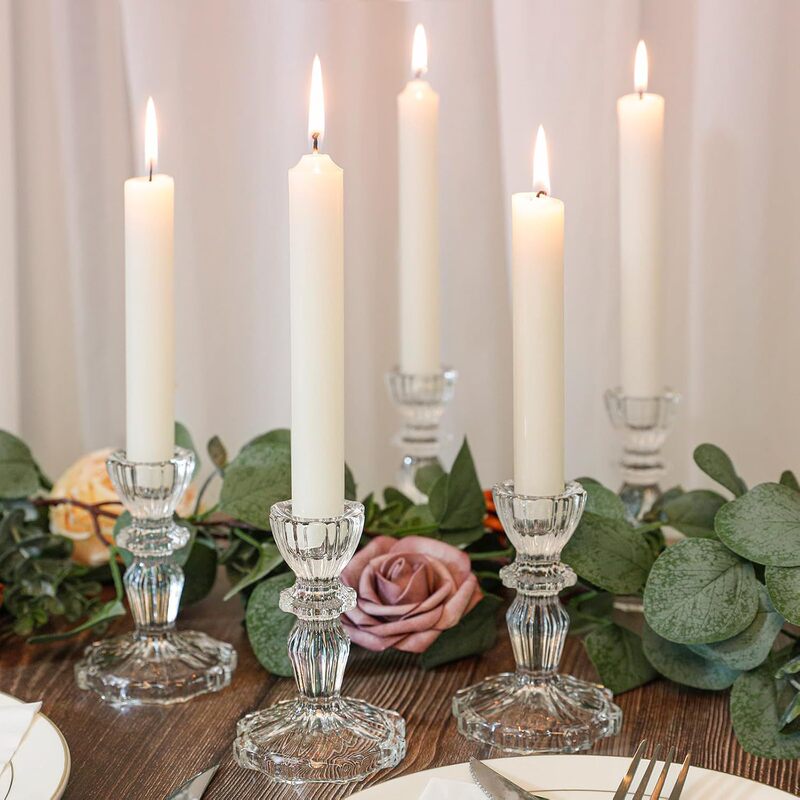 European-Style Ins Romantic Transparent Glass Candle Holder Decoration Candlelight Dinner Candle Cup Home Dining Table Wedding Props European-Style Ins Romantic Transparent Glass Candle Holder Decoration Candlelight Dinner Candle Cup Home Dining Table Wedding Props
