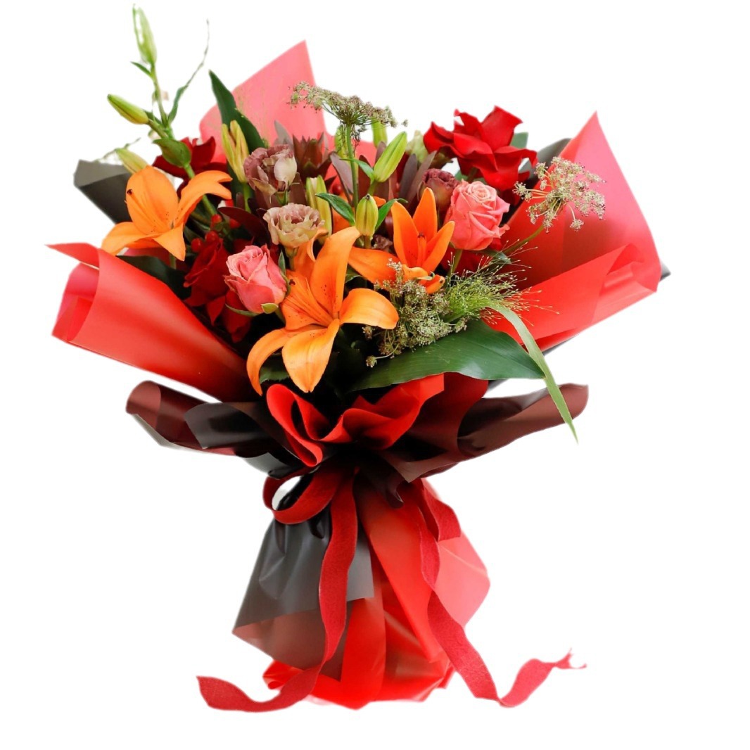 LiZhiRan Qixi nuevo caramelo color gradiente de plástico impermeable papel de embalaje de flores papel de embalaje de ramo