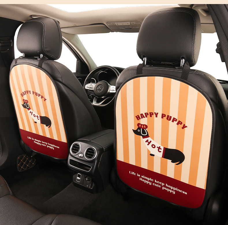 Car seat back anti-kick pad cartoon cute rear protection car anti-dirty protective pad rear anti-wear pad