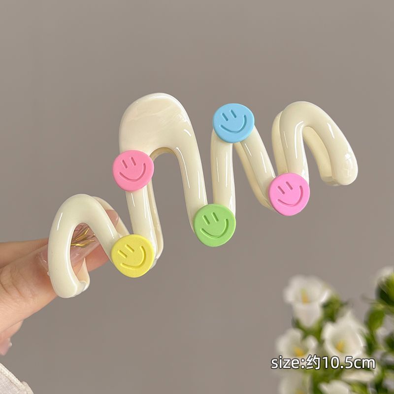 2 # clip de agarre de onda beige de aproximadamente 11cm